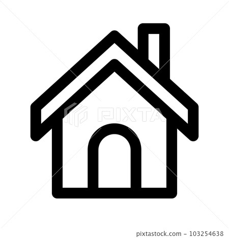 代表電子商務、家庭的線條樣式圖標 103254638