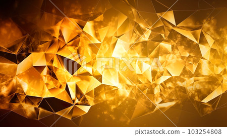 Golden polygonal abstract pattern background "AI generated image" Golden polygonal abstract pattern background "AI generated image" 103254808