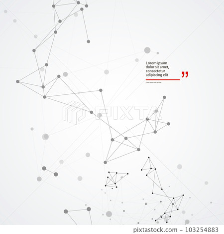 Geometric connect line and dots. Simple technology graphic background. Modern geometric communication. Vector banner design 103254883