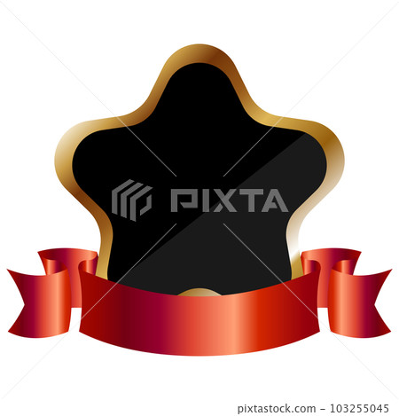Luxurious star emblem black & gold Luxurious star emblem black & gold 103255045
