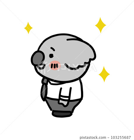 擬人化考拉公司員工開心全身 103255687