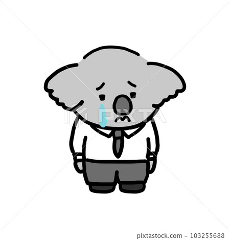 擬人化考拉上班族悲傷全身 103255688