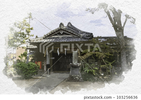 佐賀縣嬉野市 豐玉姬神社 神社事務所 水彩風格的嬉野溫泉 佐賀縣嬉野市 豐玉姬神社 神社事務所 水彩風格的嬉野溫泉 103256636