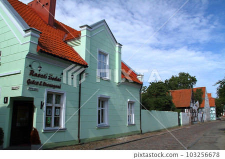The cityscape of Klaipeda, a city facing the Baltic Sea in Lithuania, one of the Nordic Baltic countries 103256678