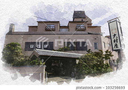 Watercolor-style Ureshino Onsen Ryokan Omuraya, Ureshino City, Saga Prefecture 103256693
