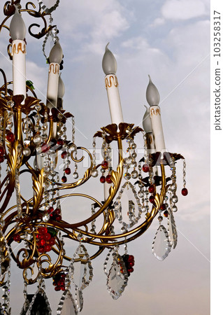 Chandelier on sky Chandelier on sky 103258317