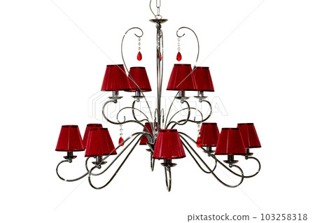Chandelier red 103258318