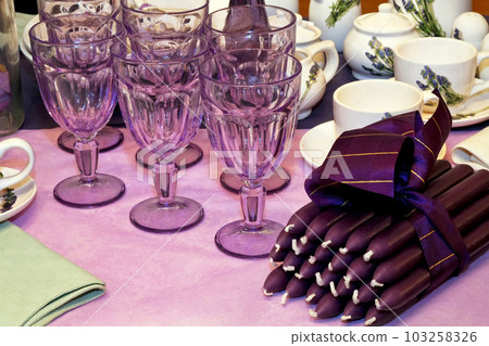 Purple candles 103258326