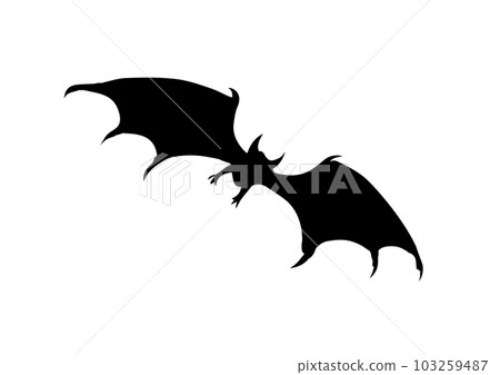 The bat is flying. Vector drawing The bat is flying. Vector drawing 103259487