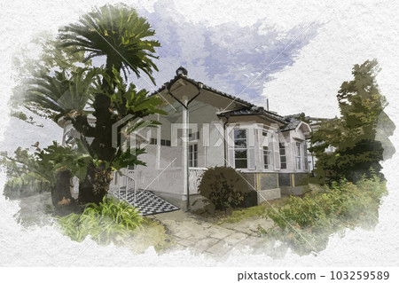 水彩風格的長崎格洛巴花園舊沃克住宅 長崎縣長崎市 103259589