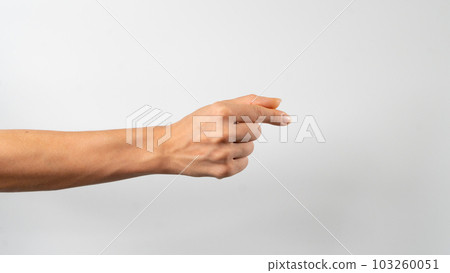 Sign language of the deaf and dumb people, English letter g Sign language of the deaf and dumb people, English letter g 103260051