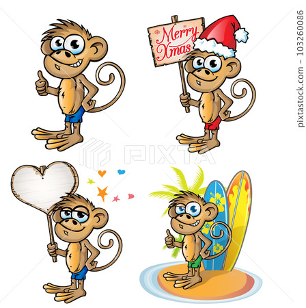 Set of monkey character Set of monkey character 103260086