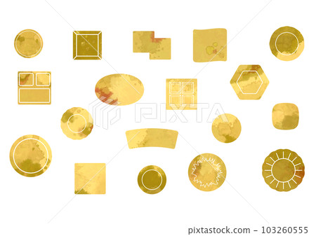 Japanese gold tableware set Japanese gold tableware set 103260555