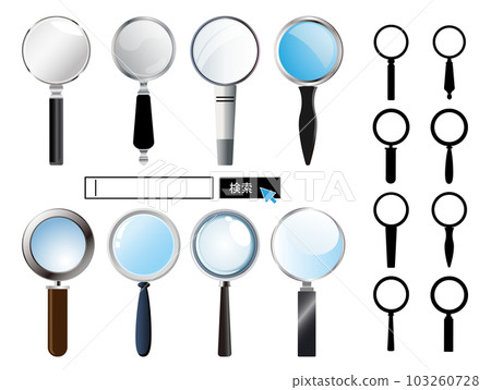 搜索放大鏡圖標集 103260728