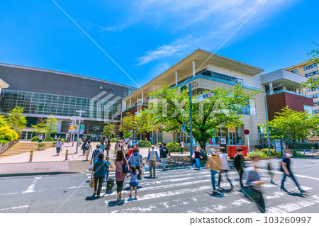 Cityscape of Yokohama, Japan, overlooking Tama-Plaza Station (North Exit), etc. 103260997