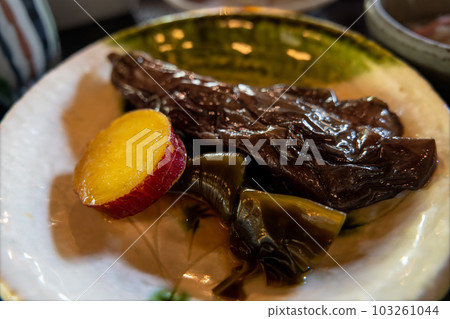 Boiled eggplant cooked well Boiled eggplant cooked well 103261044