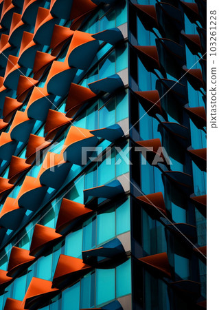Generative ai. Abstract geometry pattern background, 103261228