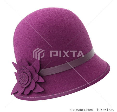 Felt female classic cloche hat 103261289