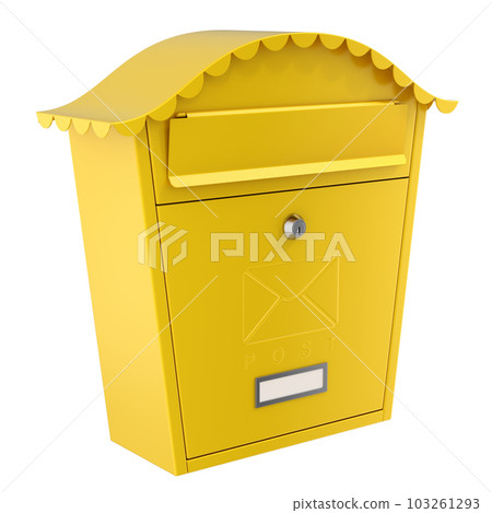 Yellow mailbox (post box) Yellow mailbox (post box) 103261293