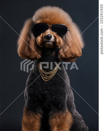 Poodle hotsell with sunglasses