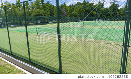 Outdoor tennis court Outdoor tennis court 103262288