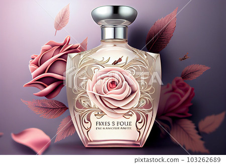 Sweet rose perfume , love romance gift anniversary. Generate Ai. 103262689