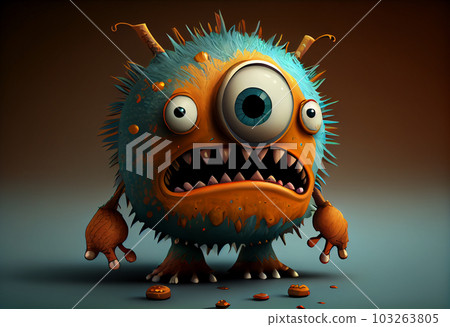 Cartoon monster . Generate Ai. Cartoon monster . Generate Ai. 103263805