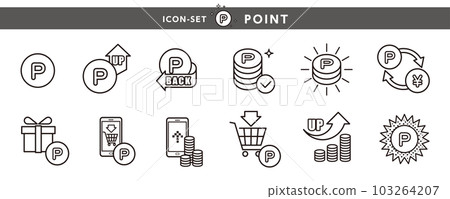 Point icon set, such as point up, point back Point icon set, such as point up, point back 103264207