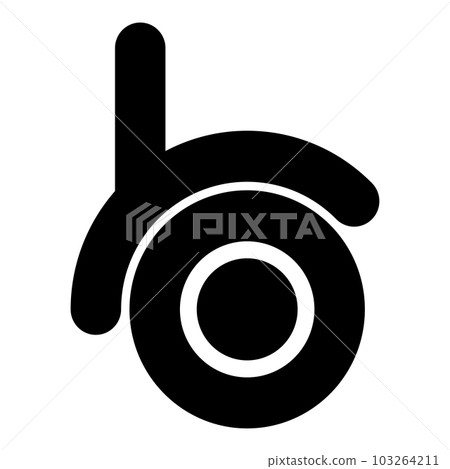 Caster wheel for furniture icon black color vector illustration image flat style Caster wheel for furniture icon black color vector illustration image flat style 103264211