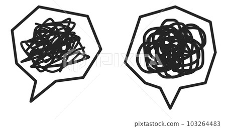 An illustration of scribbling with a black pen An illustration of scribbling with a black pen 103264483