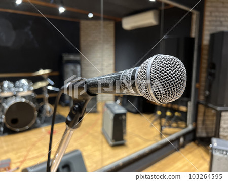 vocal microphone in music studio 103264595