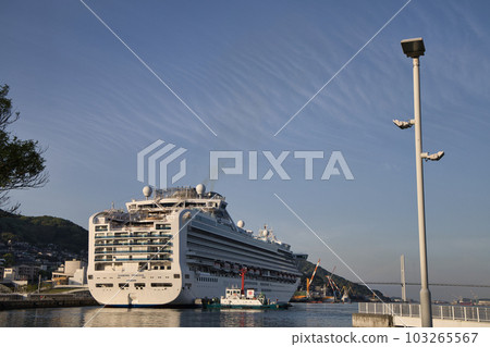 Diamond Princess docked at Matsugae, Nagasaki Port 103265567