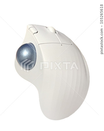white and blue trackball mouse 103265618
