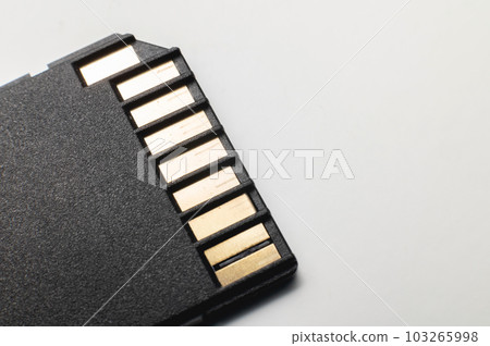 Contact group sd flash drive. Close-up on a white background 103265998