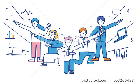 Illustration of men and women in the quant profession Illustration of men and women in the quant profession 103266458