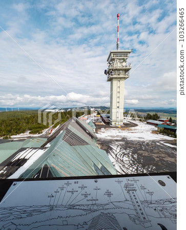 Top of the Klinovec mountain rectangular broadcasting tower 103266465