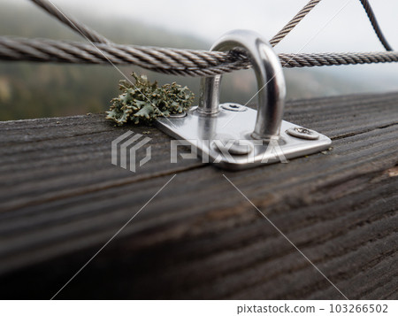 Screwed hook and tensioning joints on a modern wire fence 103266502