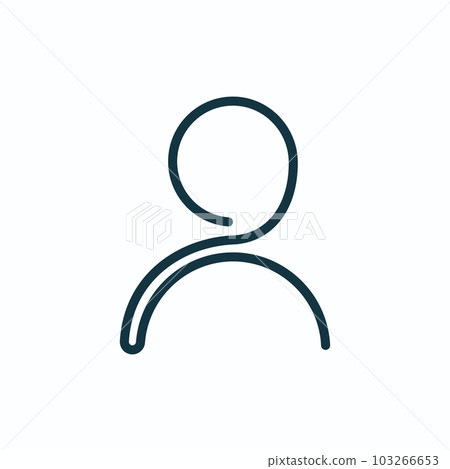 An abstract sign of a person avatar. Isolated Vector Illustration An abstract sign of a person avatar. Isolated Vector Illustration 103266653