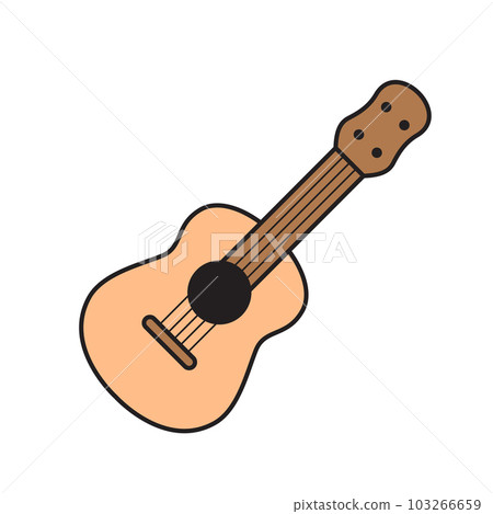 An illustration of a guitar. Isolated Vector Illustration An illustration of a guitar. Isolated Vector Illustration 103266659