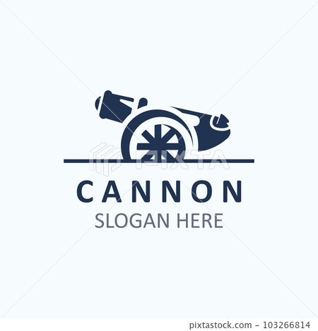 Cannon Artilery logo vintage image design. cannonball military logo concept Cannon Artilery logo vintage image design. cannonball military logo concept 103266814