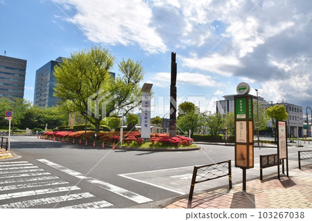 In front of Shinkiba station in spring, Tokyo In front of Shinkiba station in spring, Tokyo 103267038