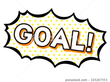 Goal Lettered Thick Line Togetoge Explosion Comic Style Speech Bubble 103267353