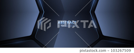 Blue and grey hexagonal technology abstract vector background. Blue and grey hexagonal technology abstract vector background. 103267509