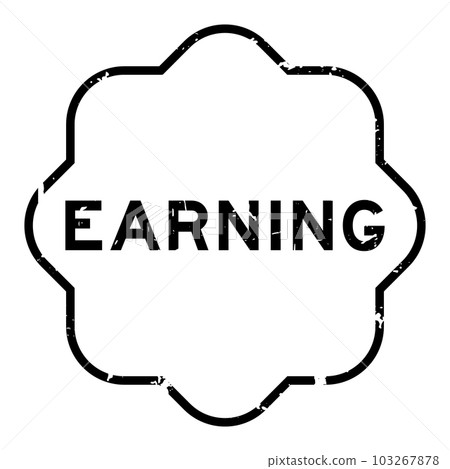 Grunge black earning word rubber seal stamp on wthie background Grunge black earning word rubber seal stamp on wthie background 103267878