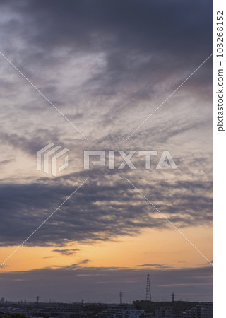 Sunrise, morning in a residential area, early morning, sunrise, sunrise, sun 103268152
