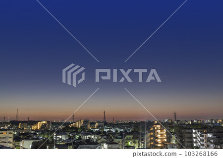 日出，住宅區的早晨，清晨，日出，日出，太陽 103268166