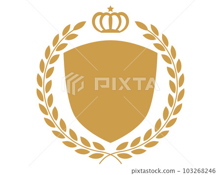 gold ocher laurel frame gold ocher laurel frame 103268246