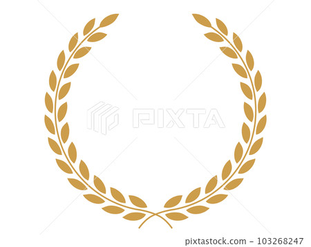 gold ocher laurel frame gold ocher laurel frame 103268247