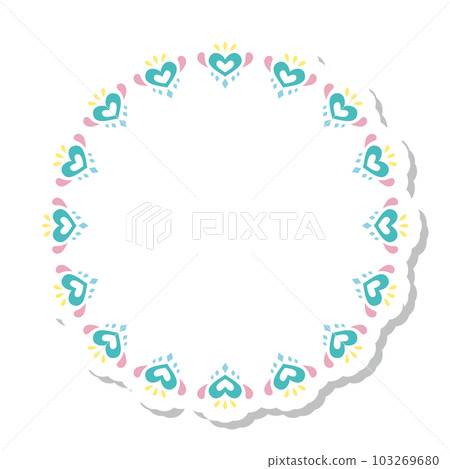 Heart frame material circle green Heart frame material circle green 103269680
