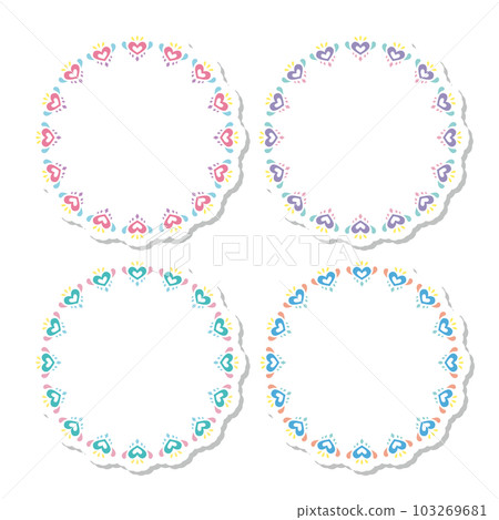 Heart frame material circle set 103269681